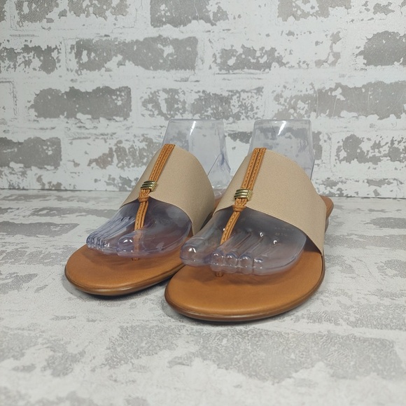 NEW Italian Shoemakers Brown Tan Casual Thong Flat Summer Sandals H258 - Picture 2 of 13